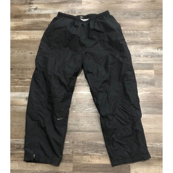 Vintage 90s Nike Sportswear Track Pants Mens 2XL Black Swoosh Athletic Jogger - Picture 1 of 8